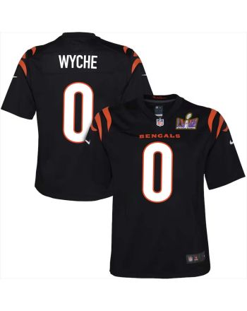 Sam Wyche 0 Cincinnati Bengals Super Bowl LVIII YOUTH Home Limited Jersey - Black