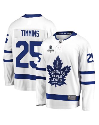 Conor Timmins 25 Toronto Maple Leafs Stanley Cup 2023 Playoffs Patch Away Breakaway Men Jersey - White