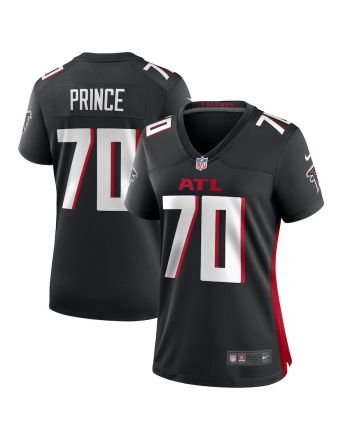 Isaiah Prince 70 Atlanta Falcons Women Team Game Jersey - Black