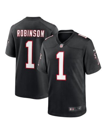 Bijan Robinson Atlanta Falcons 2023 NFL Draft First Round Pick Throwback Game Jersey - Black