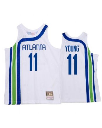 Trae Young 11 Atlanta Hawks HWC Throwback Jersey White