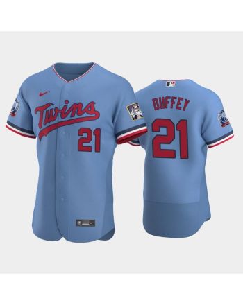 21 Tyler Duffey Minnesota Twins 60th Season Anniversary Alternate Jersey Light Blue Jersey