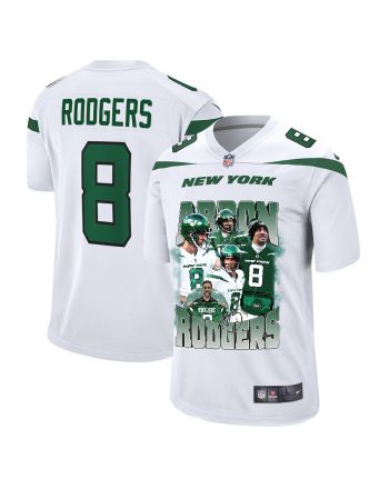 Aaron Rodgers 8 New York Jets Legacy Game Jersey - Men, White