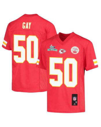 Willie Gay 50 Kansas City Chiefs Super Bowl LVII Champions Youth Game Jersey - Red