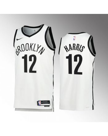 Joe Harris 12 2022-23 Brooklyn Nets White Association Edition Jersey Swingman