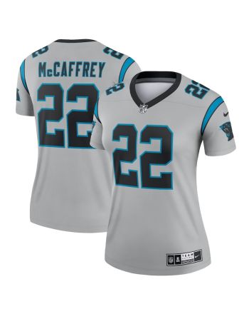 Christian McCaffrey 22 Carolina Panthers Women's Inverted Legend Jersey - Silver