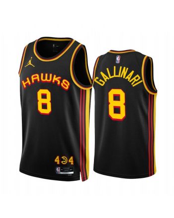 Atlanta Hawks Danilo Gallinari 8 Black Statement Edition 2022-23 Jersey - Men Jersey