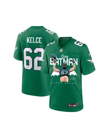 Jason Kelce 62 Philadelphia Eagles Sexy Batman Game YOUTH Jersey - Green