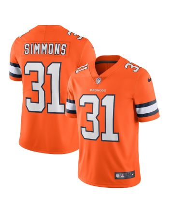 Justin Simmons 31 Denver Broncos Alternate Vapor Limited Jersey - Orange