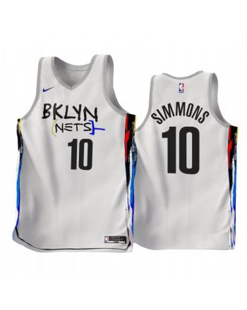 Ben Simmons 2022-23 Brooklyn Nets White 10 City Edition Jersey - Men Jersey