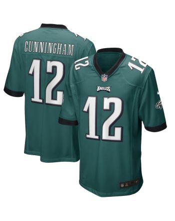 Randall Cunningham 12 Philadelphia Eagles Men Game Retired Jersey - Midnight Green