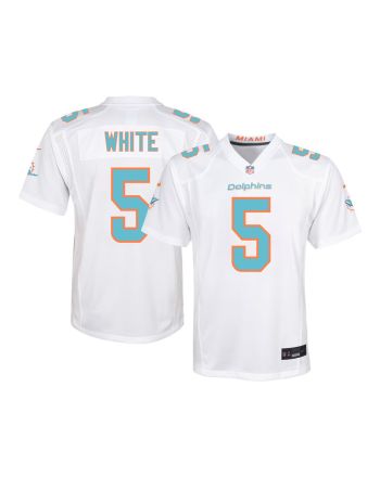 Mike White 5 Miami Dolphins Youth Game Jersey - White