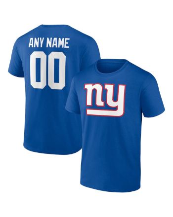 New York Giants Team Custom Name & Number T-Shirt - Royal