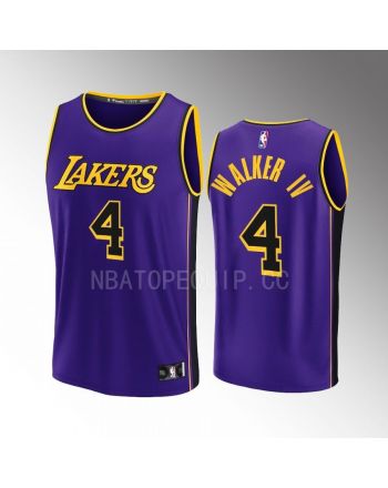 Los Angeles Lakers 4 Lonnie Walker IV Statement Men Jersey 2022-23 Fast Break Purple