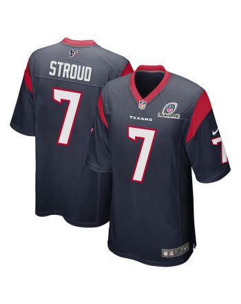 C.J. Stroud 7 Houston Texans 2023 Playoffs Patch Game Men Jersey - Navy