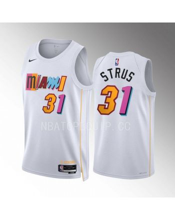 Max Strus 31 Miami Heat 2022-23 City Edition White Jersey Mashup Vol.2