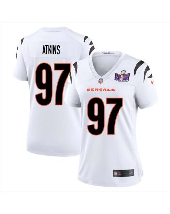 Geno Atkins 97 Cincinnati Bengals Super Bowl LVIII Women Away Limited Jersey - White