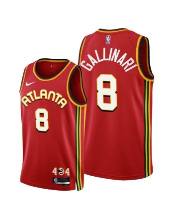 Danilo Gallinari 8 Atlanta Hawks 2022-23 Icon Edition Red Jersey - Men Jersey