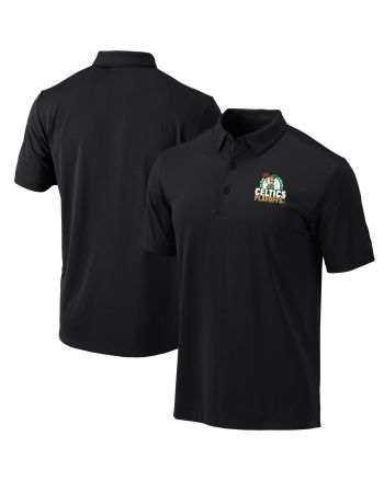 Boston Celtics Playoffs 2022 Black Slim Fit Short Sleeves Polo - Men