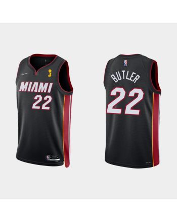 Miami Heat Jimmy Butler 22 Champions Cup Diamond Black Jersey Icon