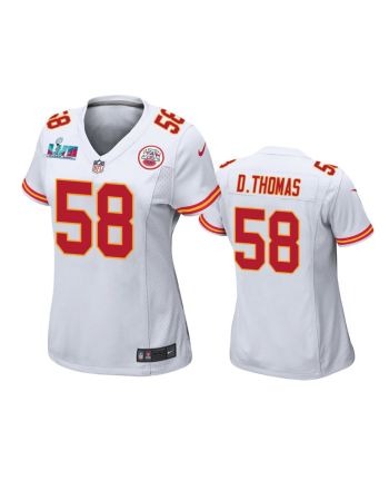 Derrick Thomas 58 Kansas City Chiefs Super Bowl LVII Game Jersey - Women White