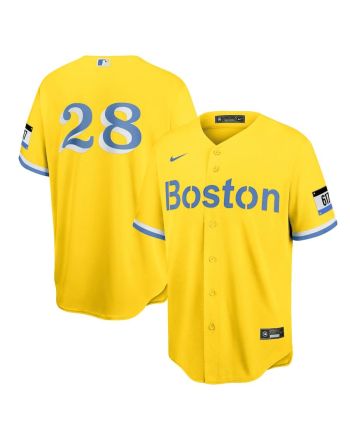 J.D. Martinez 28 Boston Red Sox City Connect Jersey - Gold/Light Blue