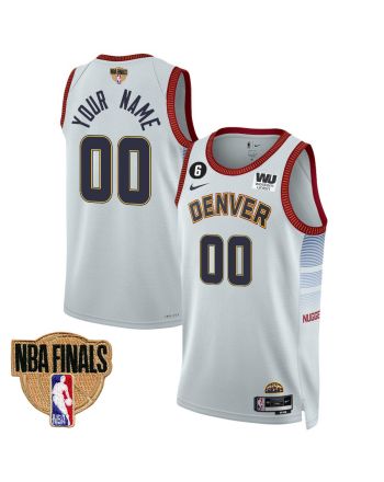 Custom 00 Denver Nuggets Final Champions 2023 Swingman YOUTH Jersey - White