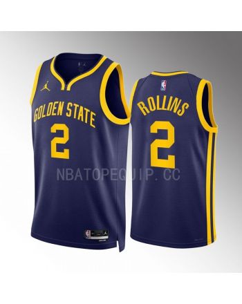 Ryan Rollins 2 Golden State Warriors 2022-23 Statement Edition Navy Jersey Swingman