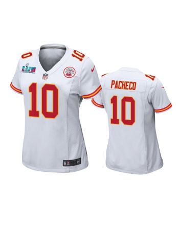 Isaih Pacheco 10 Kansas City Chiefs Super Bowl LVII Game Jersey - Women White