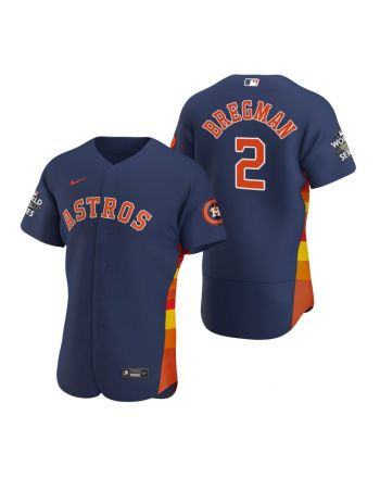 Houston Astros Alex Bregman 2 Navy 2022-23 World Series Jersey