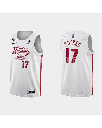 Philadelphia 76ers 17 P.J. Tucker 2022-23 City Edition White Men Jersey