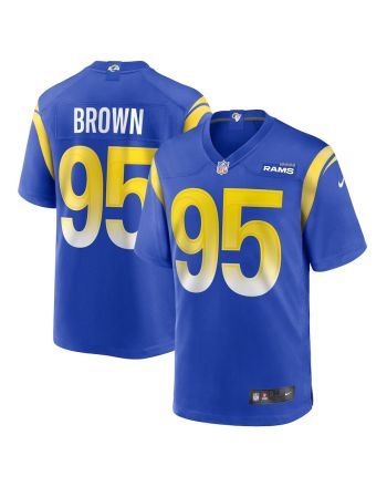 Bobby Brown III 95 Los Angeles Rams Game Men Jersey - Royal