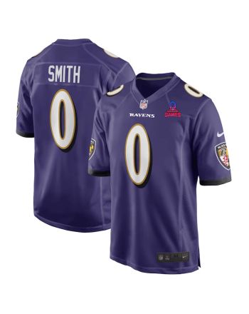 Roquan Smith 0 Baltimore Ravens 2024 Pro Bowl Patch Game Men Jersey - Purple