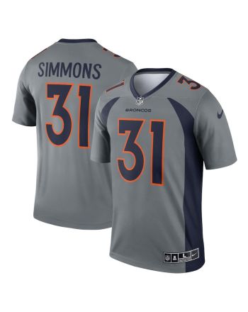 Justin Simmons 31 Denver Broncos Inverted Legend Jersey - Gray