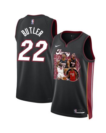 Jimmy Butler 22 Miami Heat Scorching Success 2023 Champions Swingman Jersey - Black