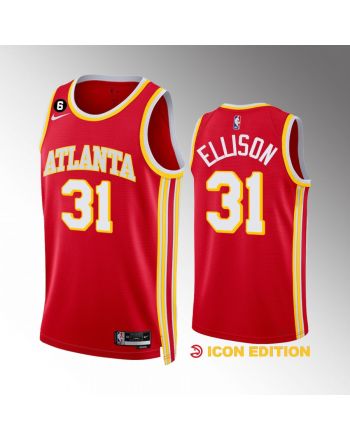 Malik Ellison 31 Atlanta Hawks Icon Edition Red Jersey 2022-23 Swingman