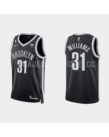 Brooklyn Nets 31 Alondes Williams 2022-23 Icon Edition Black Men Jersey