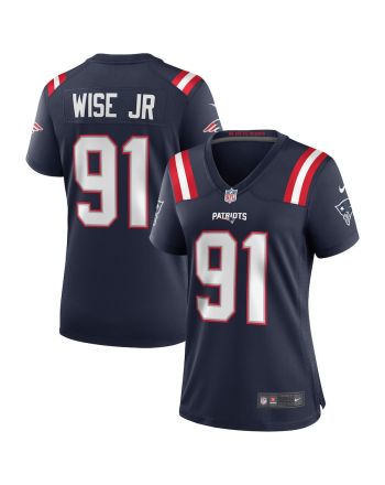 Deatrich Wise Jr. 91 New England Patriots Women Game Jersey - Navy