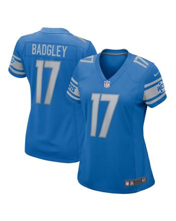 Michael Badgley 17 Detroit Lions Women Home Game Jersey - Blue