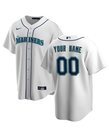 Seattle Mariners Home Custom Men Jersey - White