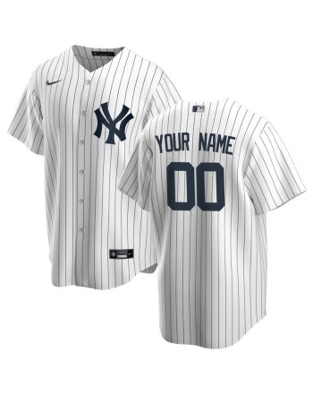 New York Yankees Home Custom Men Jersey - White