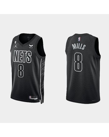 Brooklyn Nets Patty Mills 8 Black 2022-23 Statement Edition Men Jersey