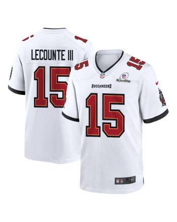 Richard LeCounte III 15 Tampa Bay Buccaneers 2023 Playoffs Patch Game Men Jersey - White