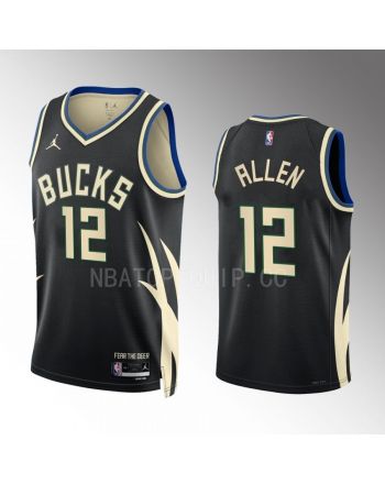 Grayson Allen 12 Milwaukee Bucks Black Statement Edition 2022-23 Jersey Swingman