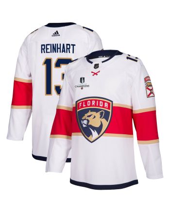 Florida Panthers Sam Reinhart 13 Away 2023 Stanley Cup Champions Breakaway Men Jersey - White