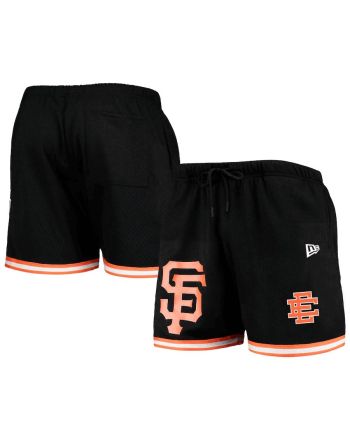 San Francisco Giants Team Standard Logo Mesh Shorts - Black