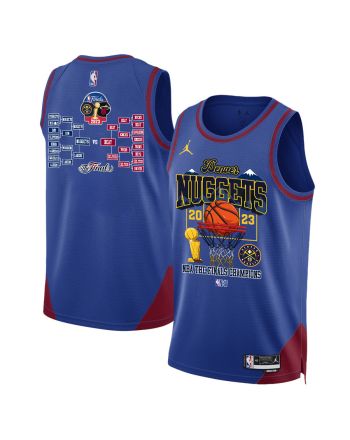 Denver Nuggets Lineup Road To The NBA Final Champions 2023 Swingman Jersey - Blue