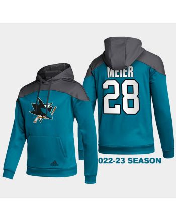 San Jose Sharks 28 Timo Meier 2022-23 Stylish Black Hoodie Pullover