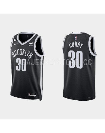 Brooklyn Nets 30 Seth Curry 2022-23 Icon Edition Black Men Jersey