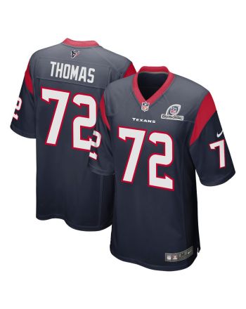 Jaylon Thomas 72 Houston Texans 2024 Divisional Patch Game Men Jersey - Navy